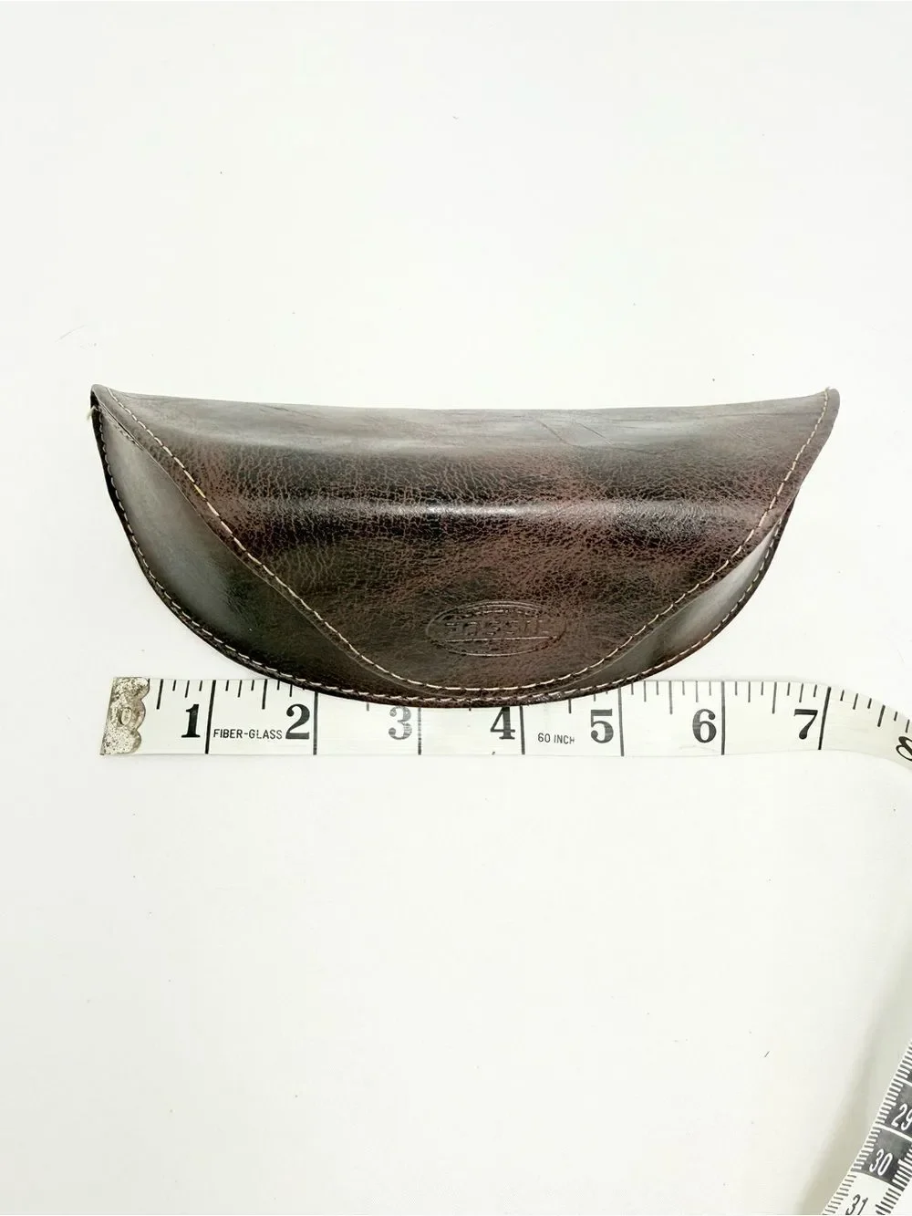 Fossil Dark Brown Soft Leather Glasses Sunglasses Case